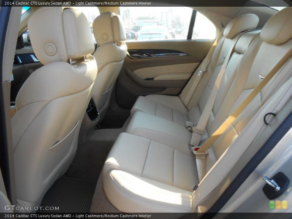 Light Cashmere/Medium Cashmere Interior Rear Seat for the 2014 Cadillac CTS Luxury Sedan AWD #88385108
