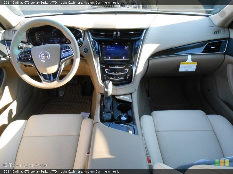 Light Cashmere/Medium Cashmere Interior Dashboard for the 2014 Cadillac CTS Luxury Sedan AWD #88385132