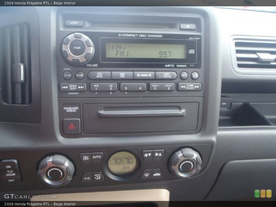 Beige Interior Controls for the 2009 Honda Ridgeline RTL #88408386