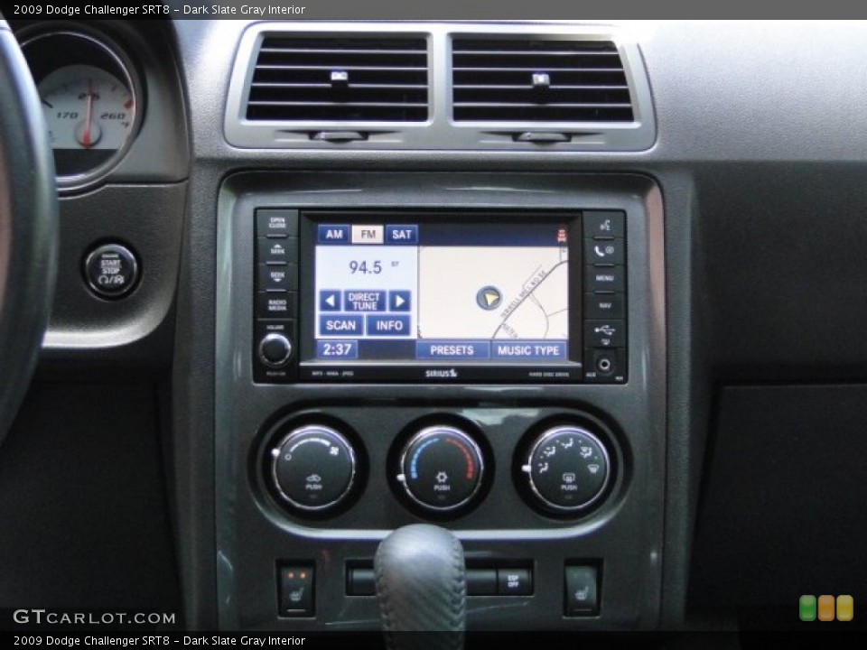 Dark Slate Gray Interior Controls for the 2009 Dodge Challenger SRT8 #88413081