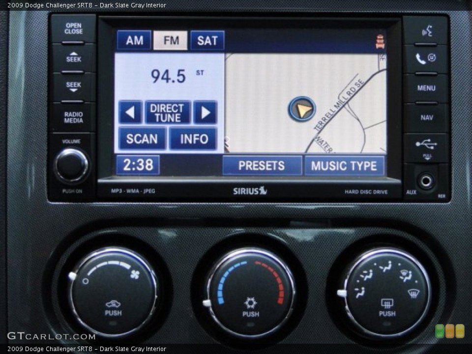 Dark Slate Gray Interior Navigation for the 2009 Dodge Challenger SRT8 #88413108
