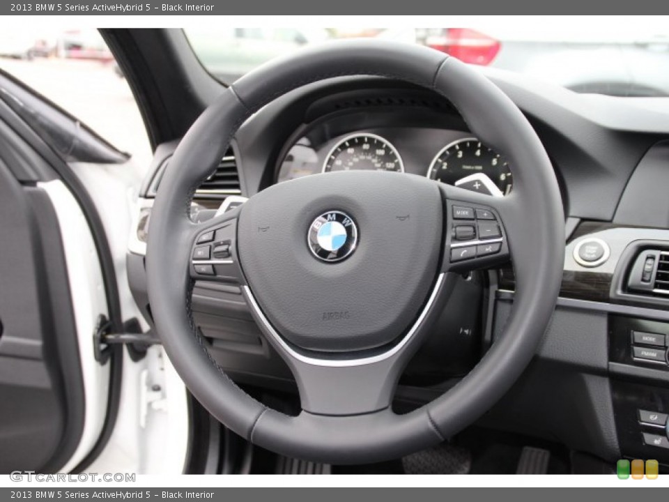 Black Interior Steering Wheel for the 2013 BMW 5 Series ActiveHybrid 5 #88413561