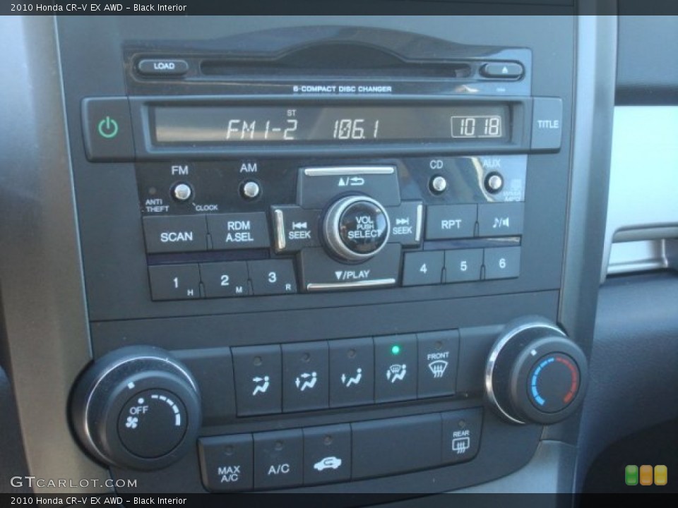 Black Interior Controls for the 2010 Honda CR-V EX AWD #88415313