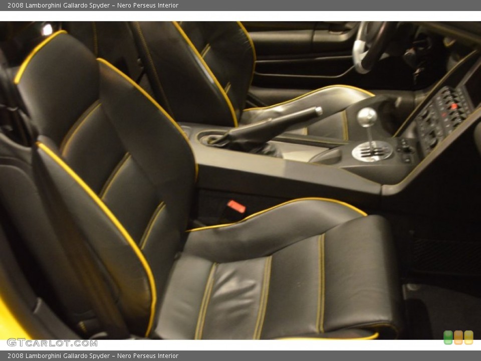 Nero Perseus Interior Front Seat for the 2008 Lamborghini Gallardo Spyder #88415922