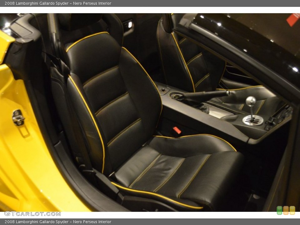 Nero Perseus Interior Front Seat for the 2008 Lamborghini Gallardo Spyder #88415947