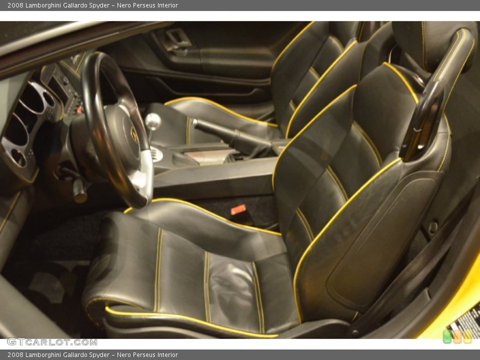 Nero Perseus Interior Front Seat for the 2008 Lamborghini Gallardo Spyder #88415994