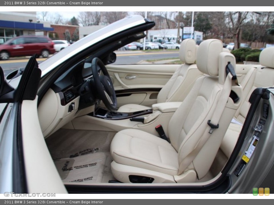 Cream Beige Interior Front Seat for the 2011 BMW 3 Series 328i Convertible #88422246
