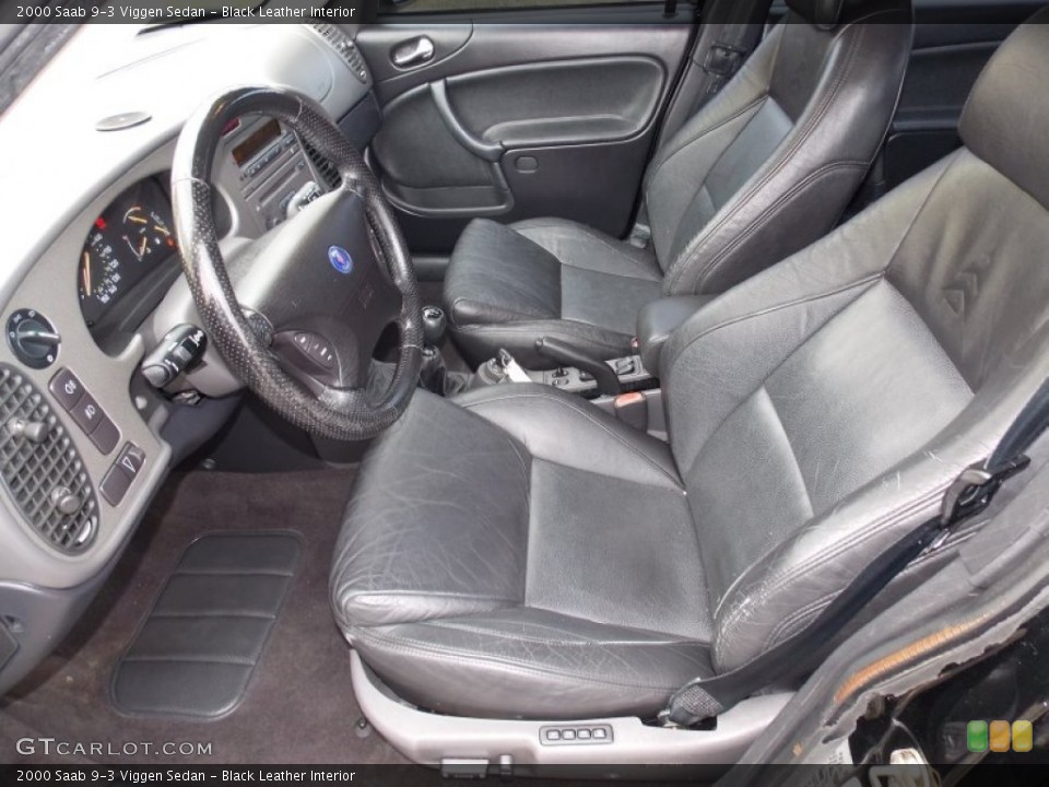 Black Leather Interior Photo for the 2000 Saab 9-3 Viggen Sedan #88423359