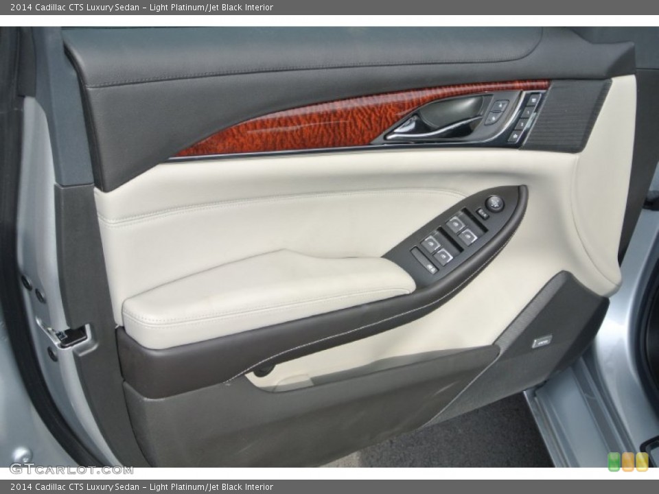 Light Platinum/Jet Black Interior Door Panel for the 2014 Cadillac CTS Luxury Sedan #88424814