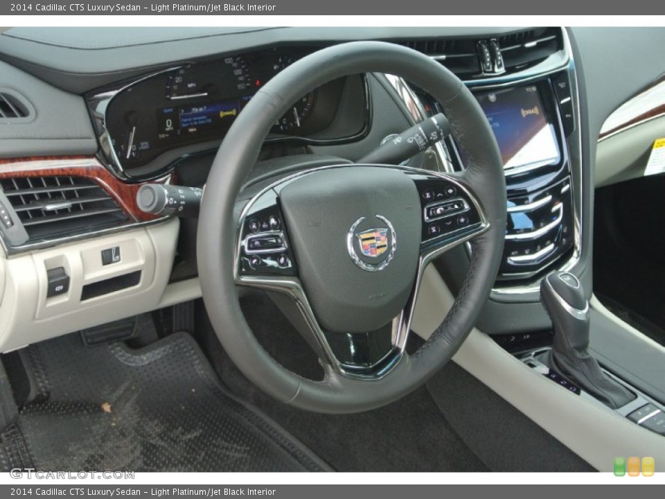 Light Platinum/Jet Black Interior Steering Wheel for the 2014 Cadillac CTS Luxury Sedan #88425069