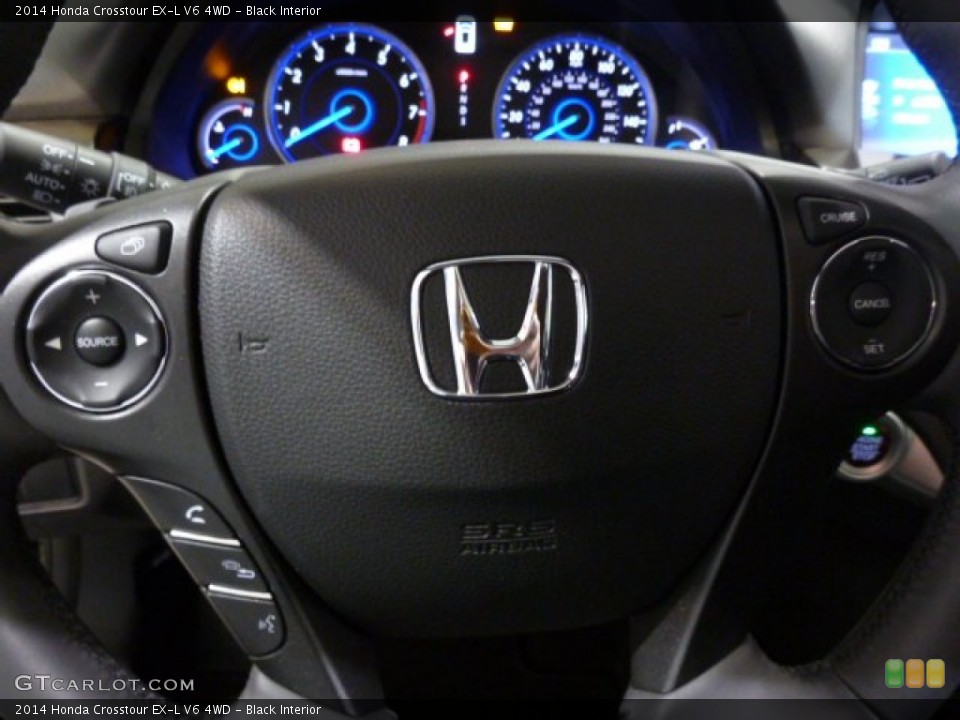 Black Interior Controls for the 2014 Honda Crosstour EX-L V6 4WD #88425768