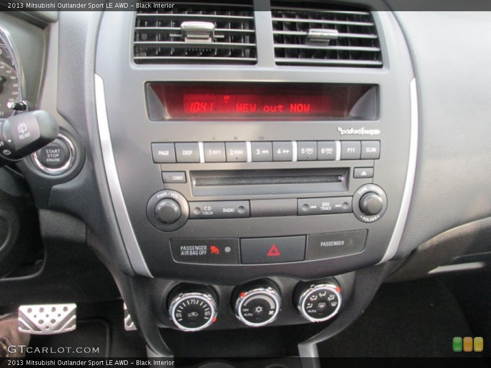Black Interior Controls for the 2013 Mitsubishi Outlander Sport LE AWD #88427505