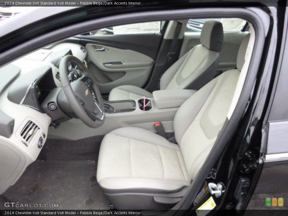 Pebble Beige/Dark Accents Interior Front Seat for the 2014 Chevrolet Volt  #88428405