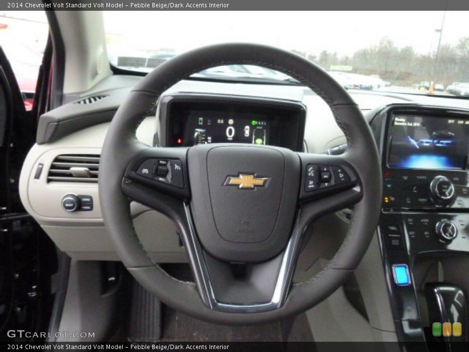 Pebble Beige/Dark Accents Interior Steering Wheel for the 2014 Chevrolet Volt  #88428588