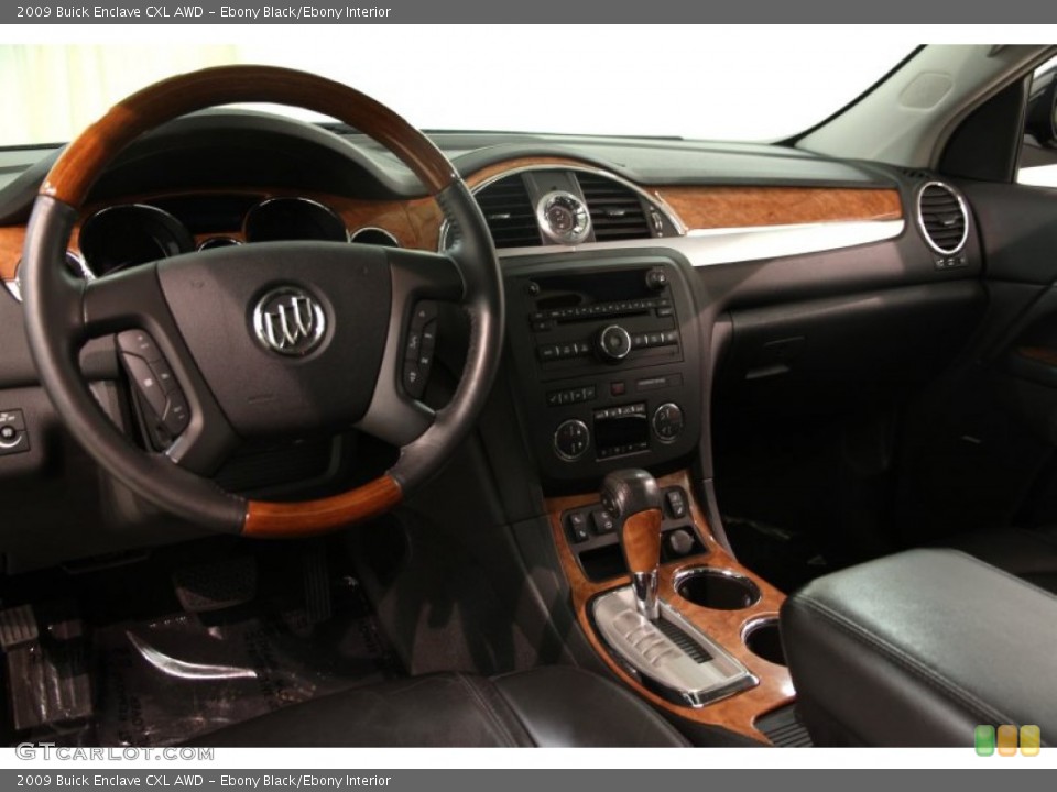 Ebony Black/Ebony Interior Dashboard for the 2009 Buick Enclave CXL AWD #88437732