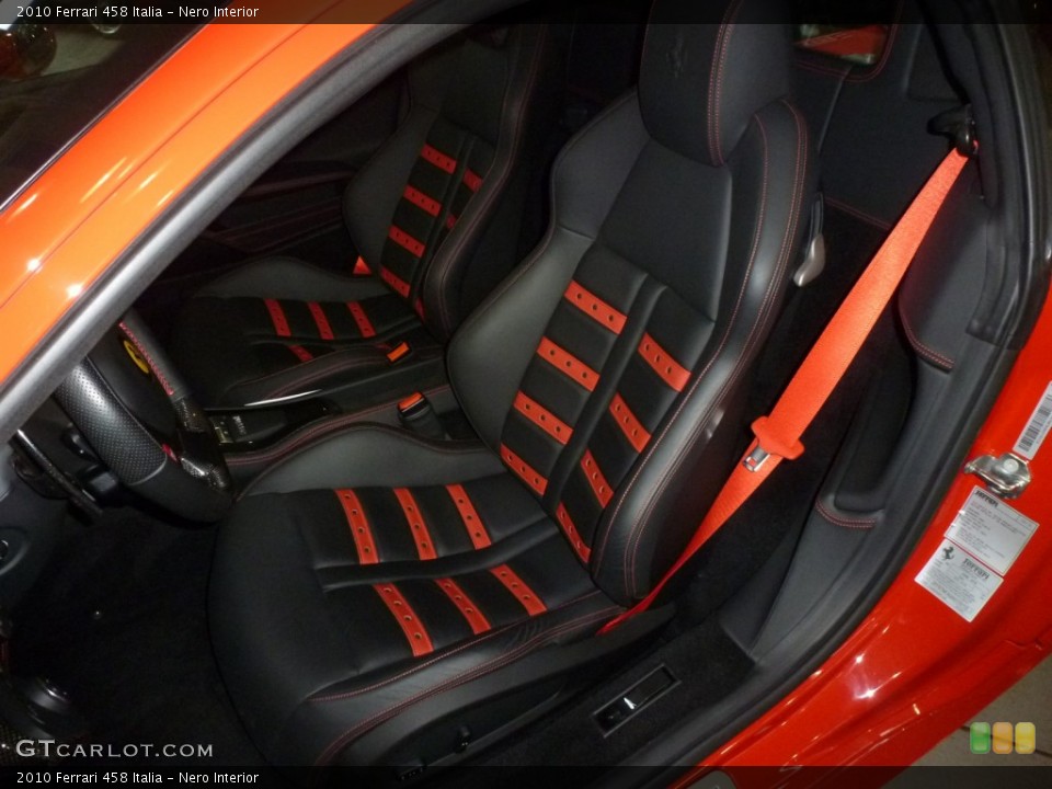 Nero Interior Front Seat for the 2010 Ferrari 458 Italia #88437795