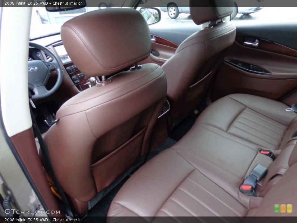 Chestnut Interior Rear Seat for the 2008 Infiniti EX 35 AWD #88445385