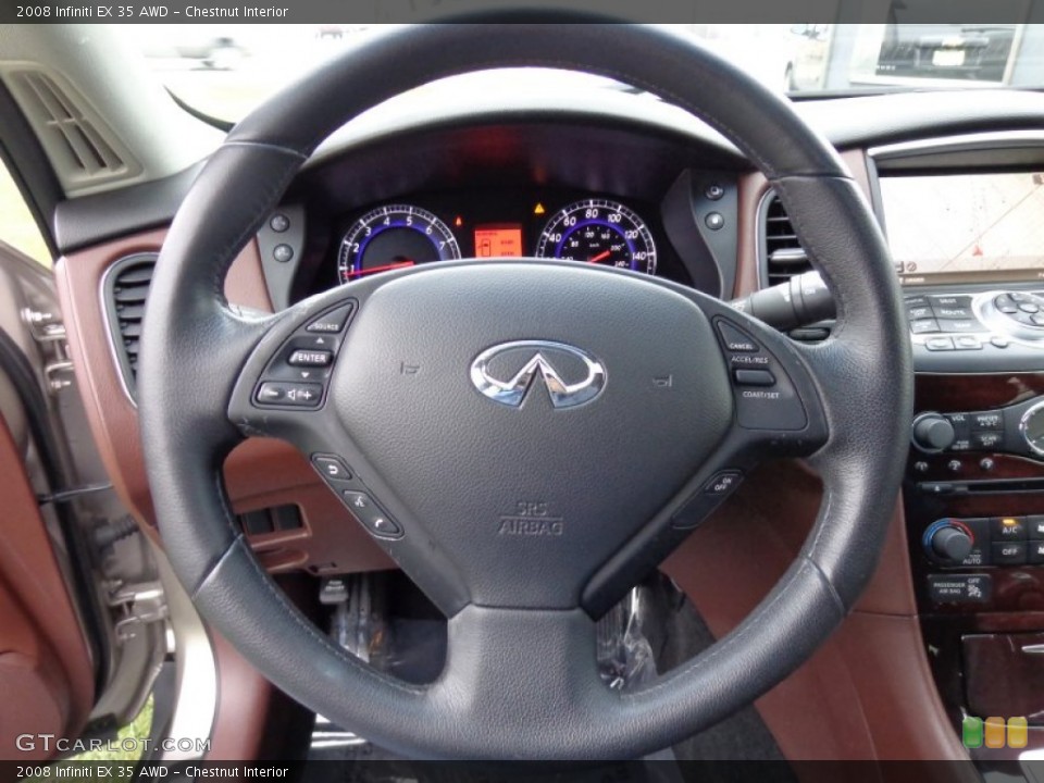 Chestnut Interior Steering Wheel for the 2008 Infiniti EX 35 AWD #88445577