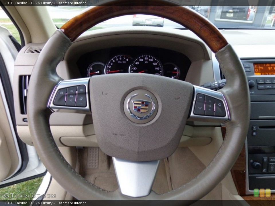 Cashmere Interior Steering Wheel for the 2010 Cadillac STS V6 Luxury #88446159