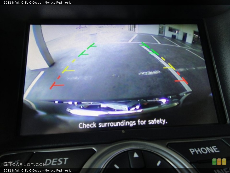 Monaco Red Interior Controls for the 2012 Infiniti G IPL G Coupe #88451160