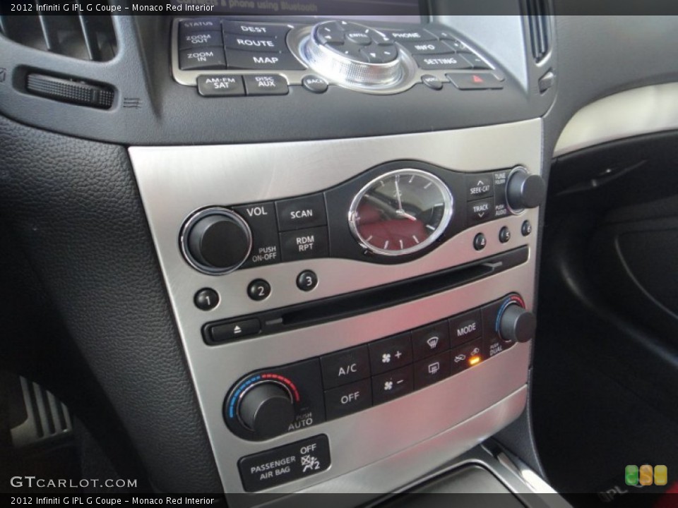Monaco Red Interior Controls for the 2012 Infiniti G IPL G Coupe #88451184