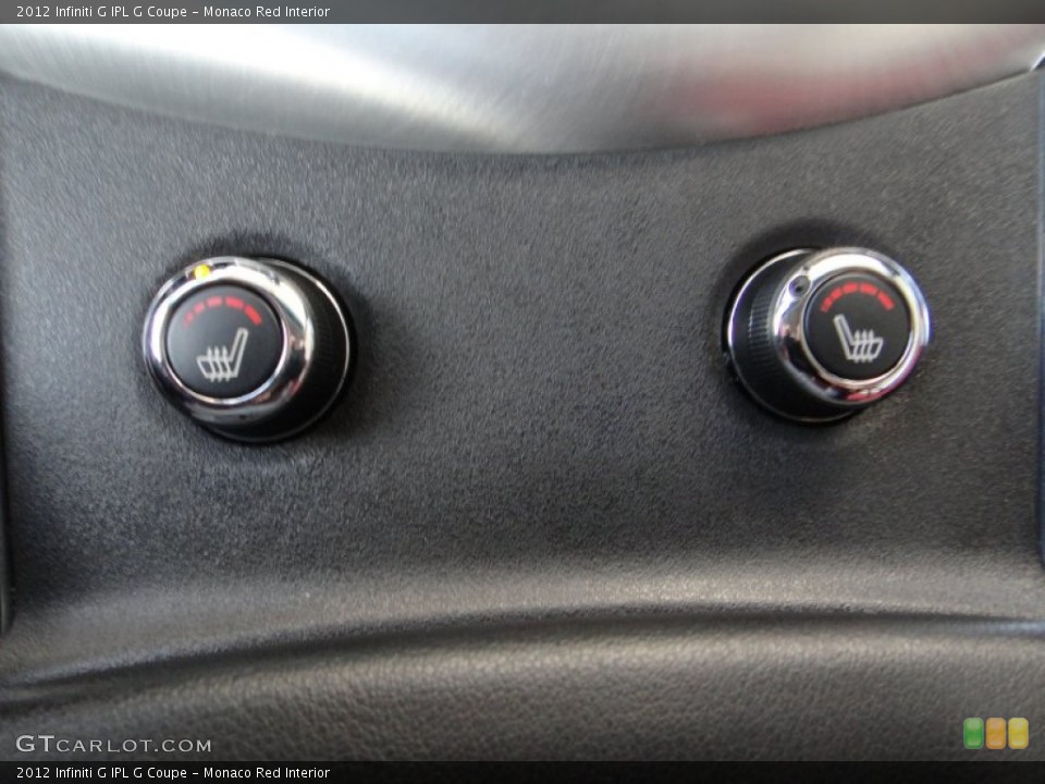 Monaco Red Interior Controls for the 2012 Infiniti G IPL G Coupe #88451211
