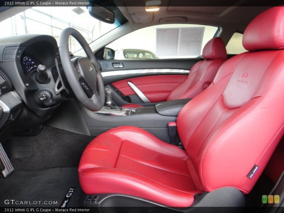 Monaco Red Interior Front Seat for the 2012 Infiniti G IPL G Coupe #88451313