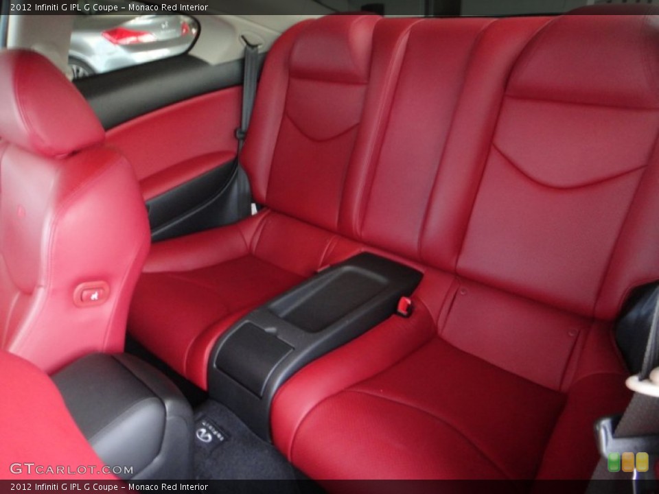 Monaco Red Interior Rear Seat for the 2012 Infiniti G IPL G Coupe #88451340