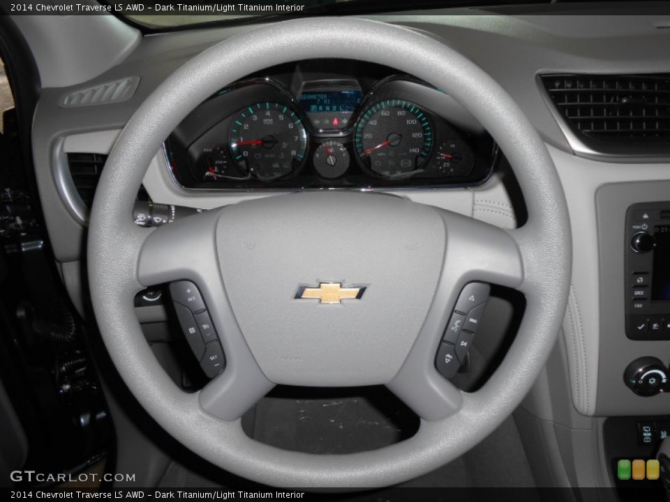Dark Titanium/Light Titanium Interior Steering Wheel for the 2014 Chevrolet Traverse LS AWD #88453349