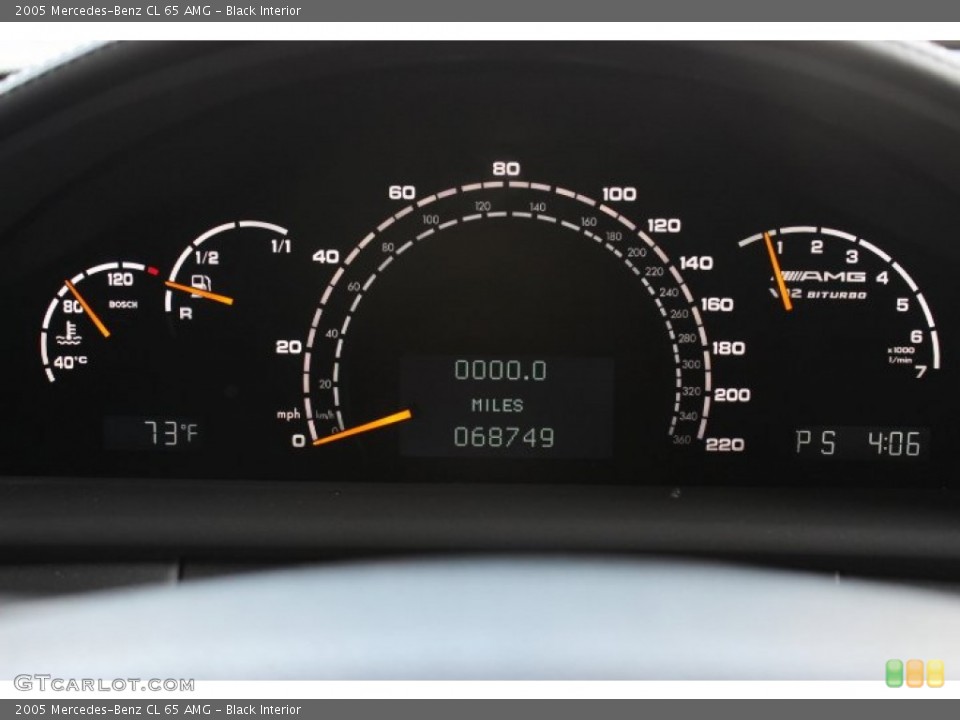 Black Interior Gauges for the 2005 Mercedes-Benz CL 65 AMG #88460697