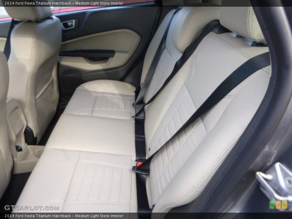 Medium Light Stone Interior Rear Seat for the 2014 Ford Fiesta Titanium Hatchback #88463355