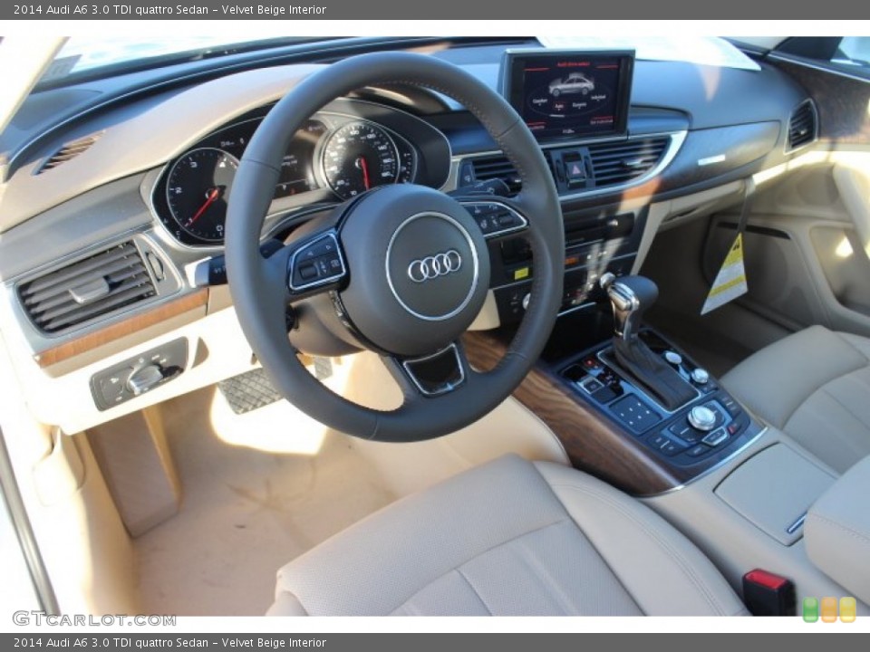 Velvet Beige Interior Photo for the 2014 Audi A6 3.0 TDI quattro Sedan #88465269