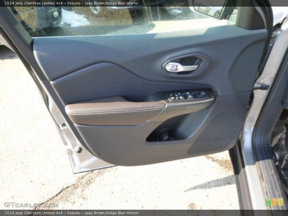 Vesuvio - Jeep Brown/Indigo Blue Interior Door Panel for the 2014 Jeep Cherokee Limited 4x4 #88465608