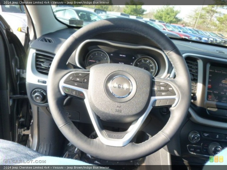 Vesuvio - Jeep Brown/Indigo Blue Interior Steering Wheel for the 2014 Jeep Cherokee Limited 4x4 #88465796
