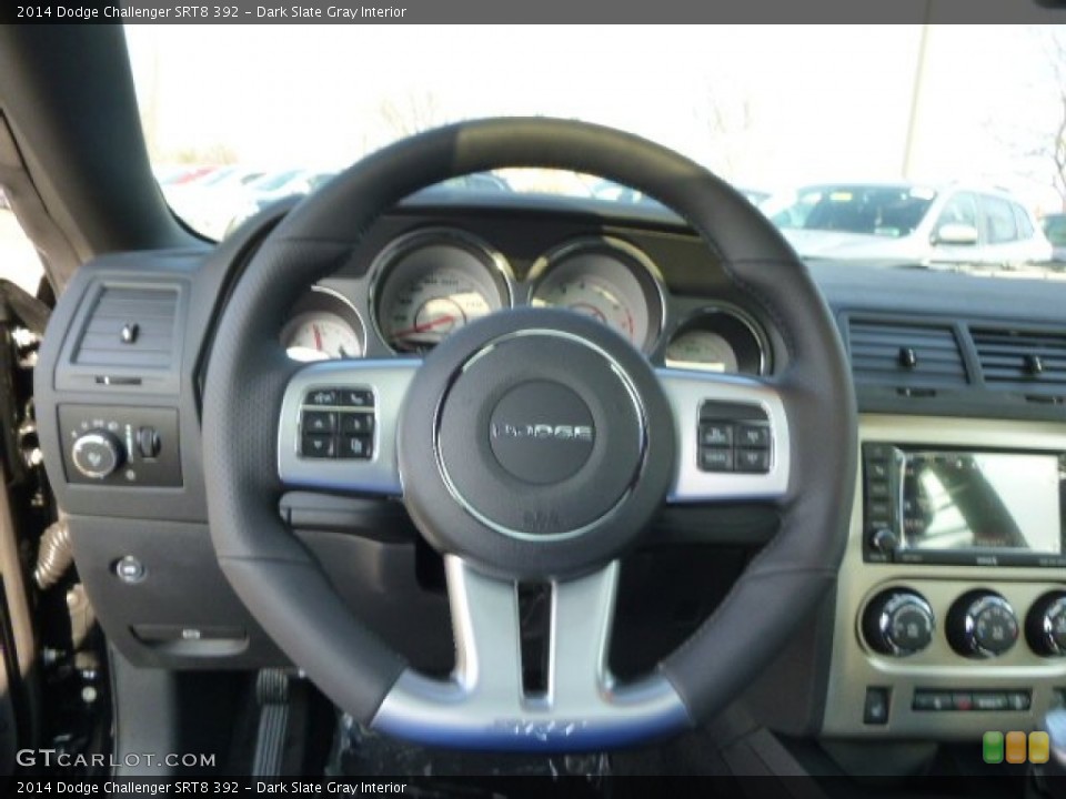 Dark Slate Gray Interior Steering Wheel for the 2014 Dodge Challenger SRT8 392 #88474110