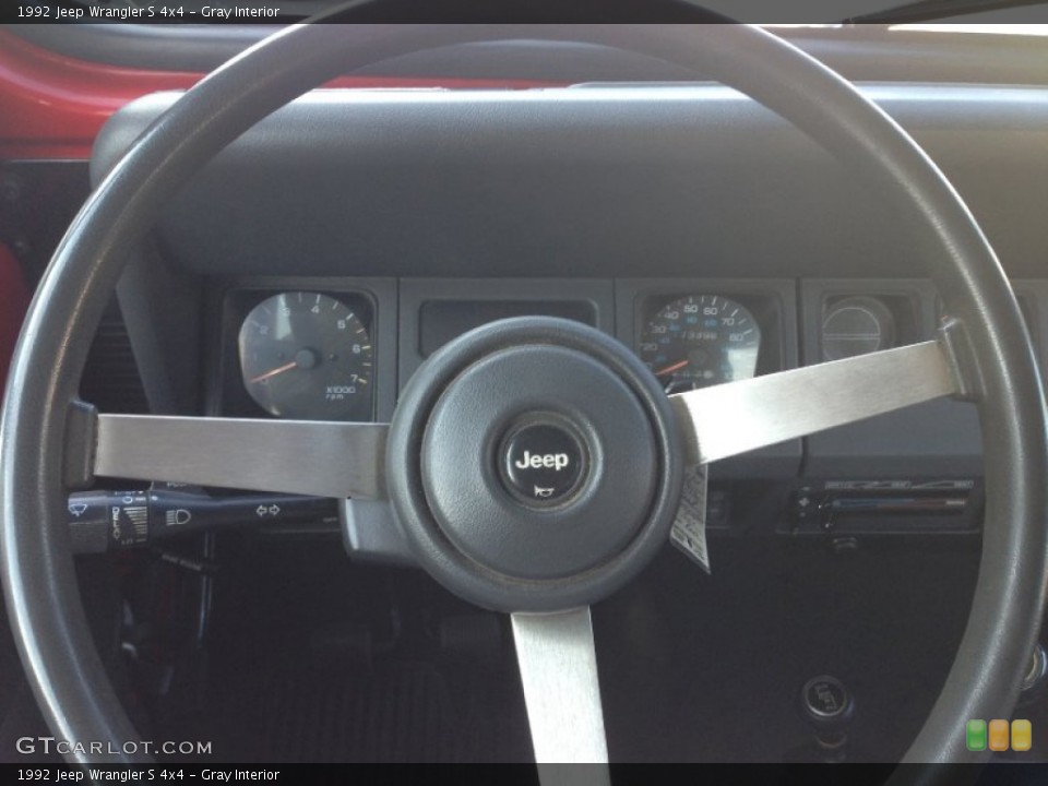 Gray Interior Steering Wheel for the 1992 Jeep Wrangler S 4x4 #88474824