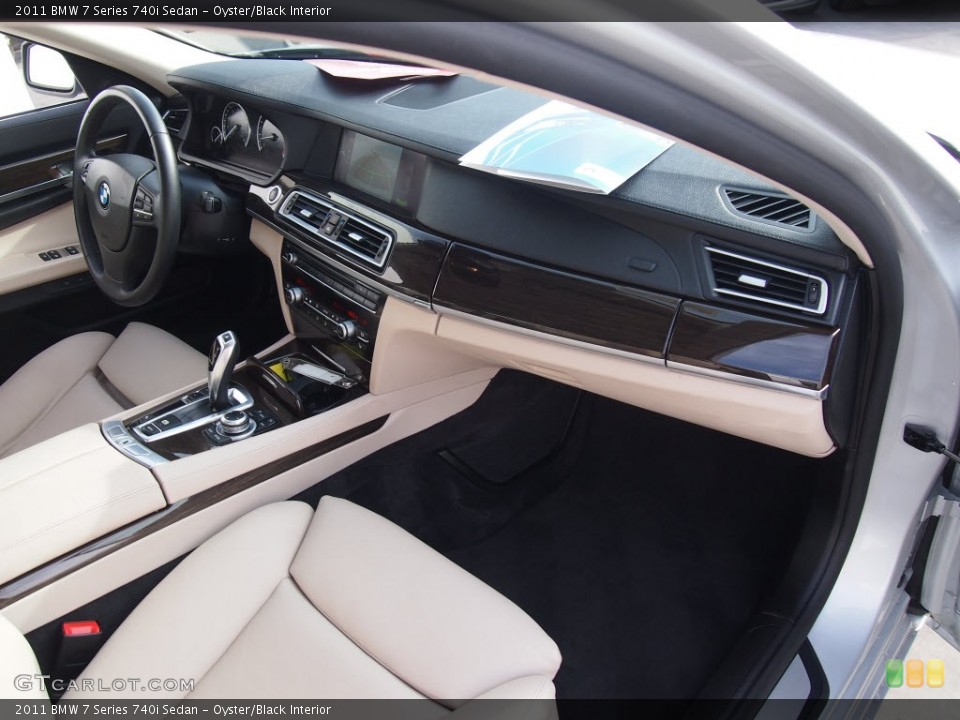 Oyster/Black Interior Dashboard for the 2011 BMW 7 Series 740i Sedan #88476858