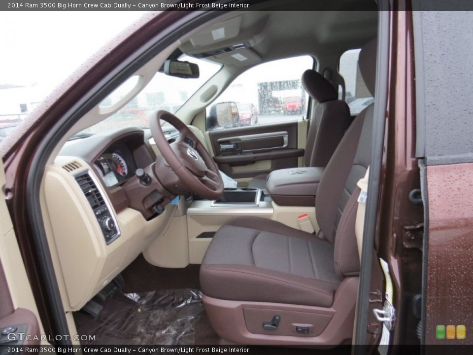 Canyon Brown/Light Frost Beige Interior Front Seat for the 2014 Ram 3500 Big Horn Crew Cab Dually #88485733