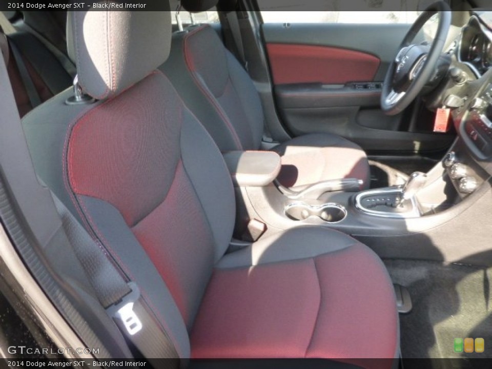 Black/Red Interior Front Seat for the 2014 Dodge Avenger SXT #88485972