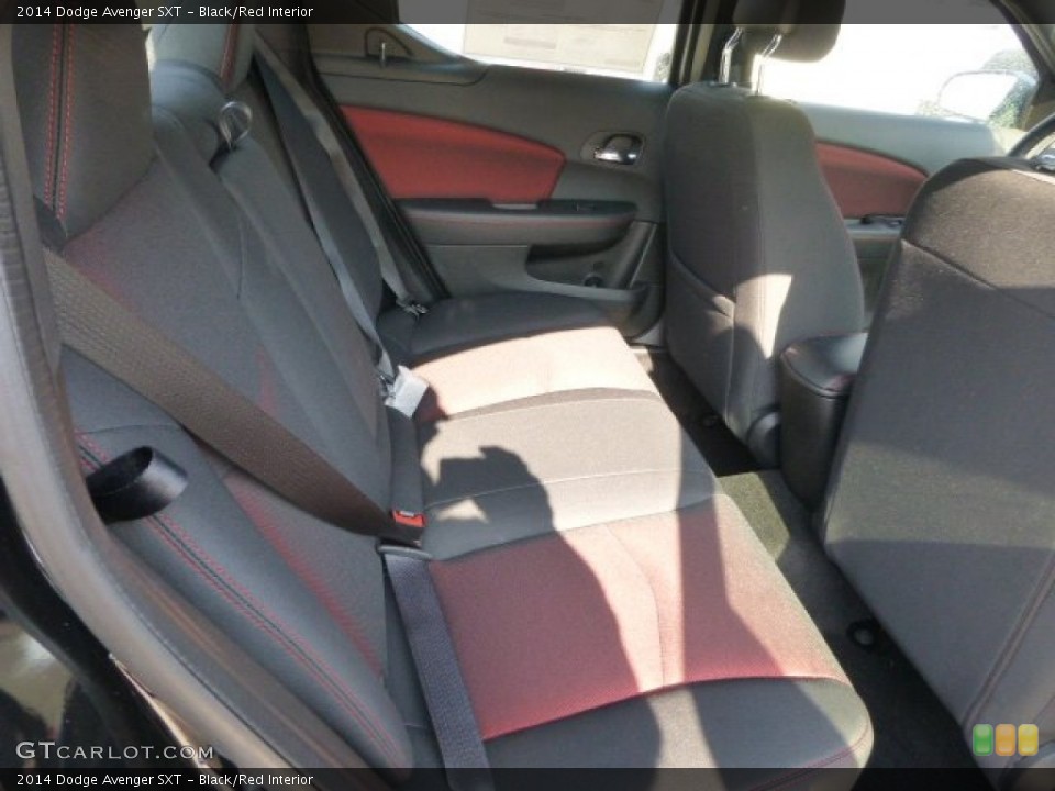 Black/Red Interior Rear Seat for the 2014 Dodge Avenger SXT #88486035