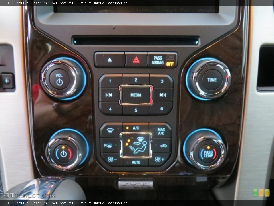 Platinum Unique Black Interior Controls for the 2014 Ford F150 Platinum SuperCrew 4x4 #88491774