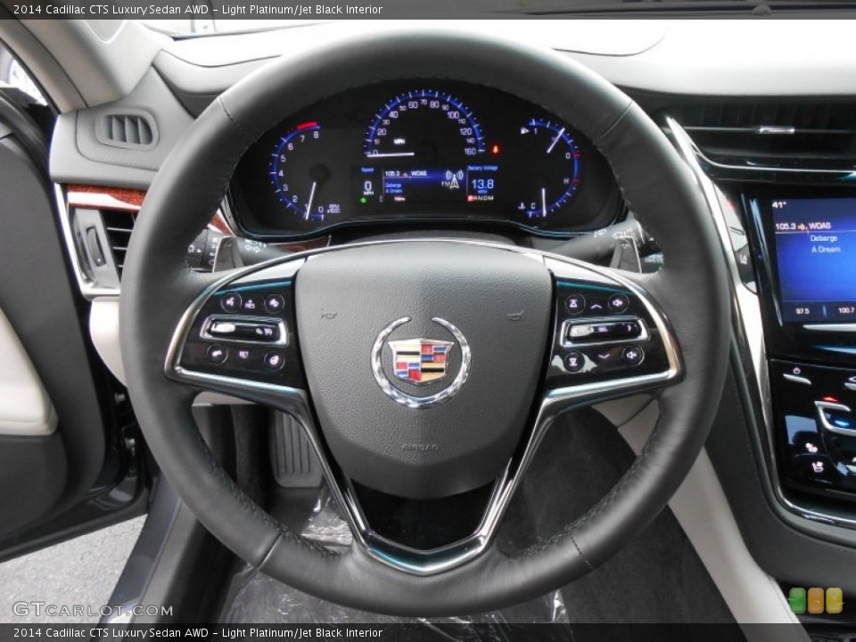 Light Platinum/Jet Black Interior Steering Wheel for the 2014 Cadillac CTS Luxury Sedan AWD #88499997