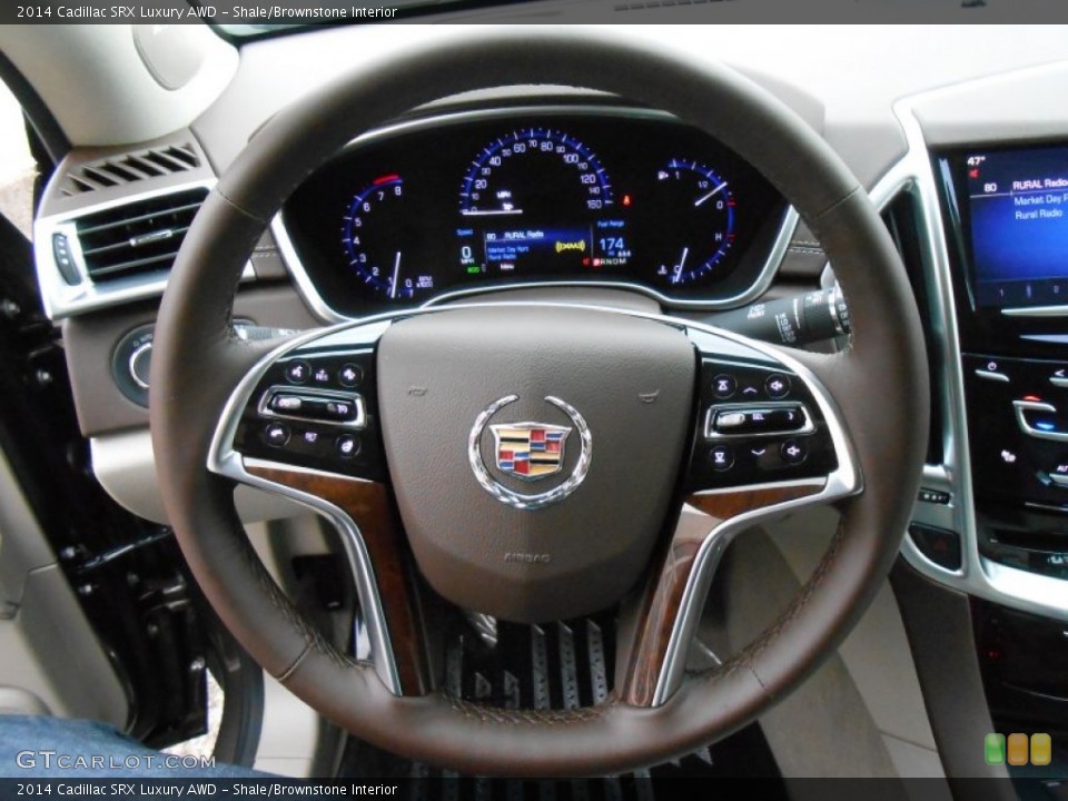 Shale/Brownstone Interior Steering Wheel for the 2014 Cadillac SRX Luxury AWD #88500756