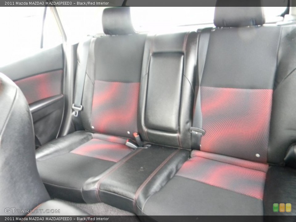 Black/Red Interior Rear Seat for the 2011 Mazda MAZDA3 MAZDASPEED3 #88510554