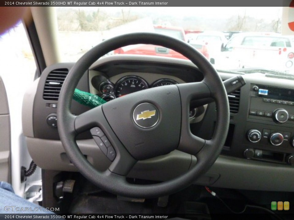 Dark Titanium Interior Steering Wheel for the 2014 Chevrolet Silverado 3500HD WT Regular Cab 4x4 Plow Truck #88510845