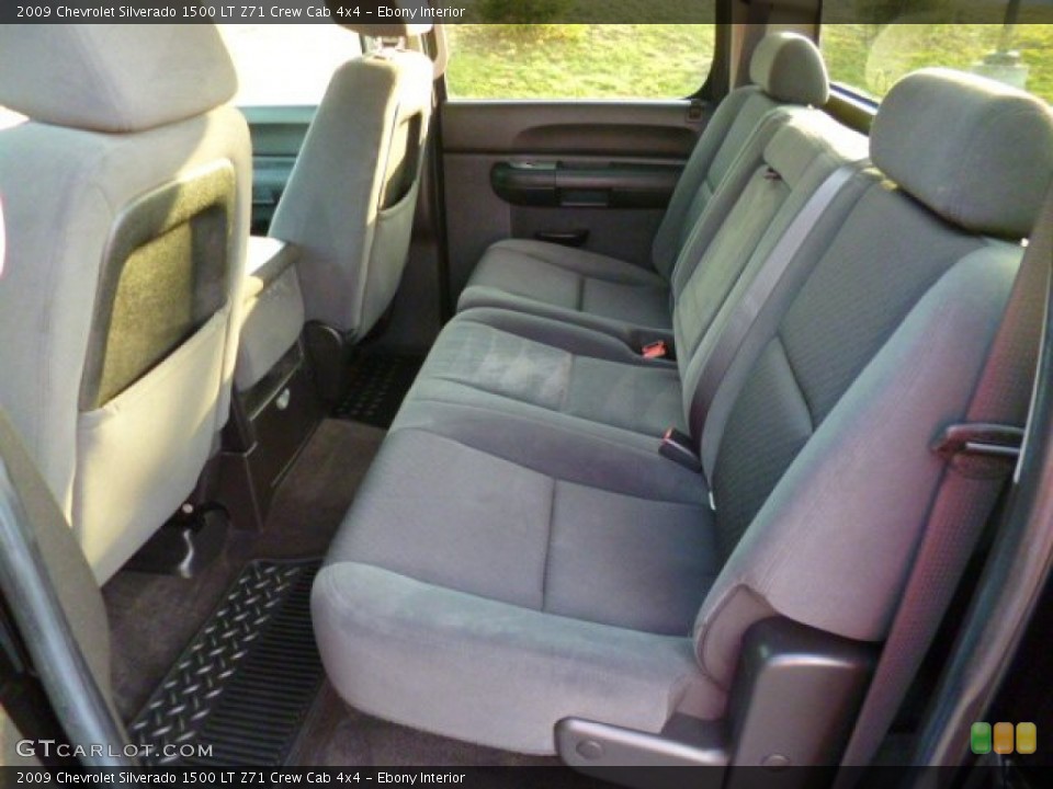 Ebony Interior Rear Seat for the 2009 Chevrolet Silverado 1500 LT Z71 Crew Cab 4x4 #88512798