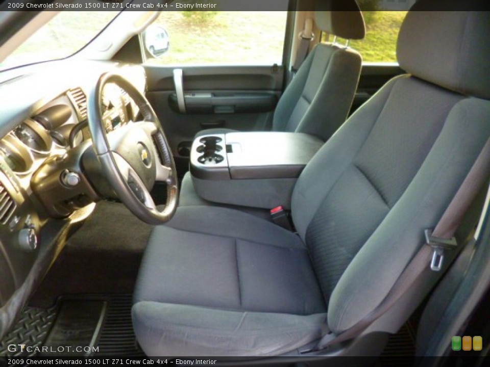 Ebony Interior Front Seat for the 2009 Chevrolet Silverado 1500 LT Z71 Crew Cab 4x4 #88512840