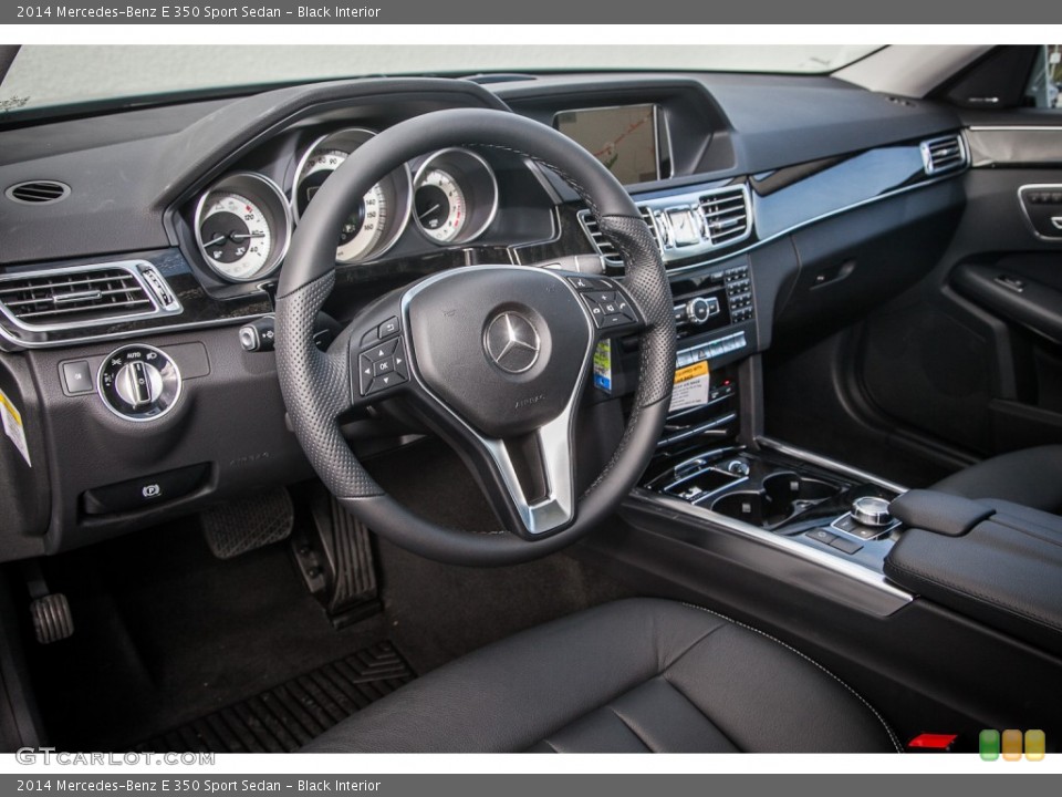 Black Interior Dashboard for the 2014 Mercedes-Benz E 350 Sport Sedan #88514748