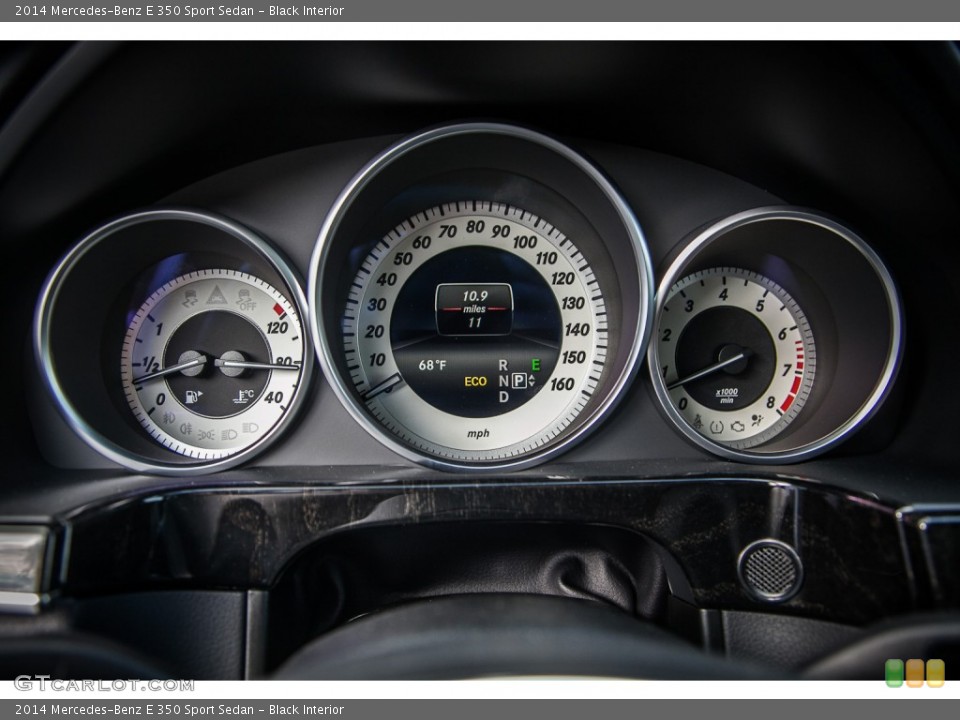 Black Interior Gauges for the 2014 Mercedes-Benz E 350 Sport Sedan #88514799