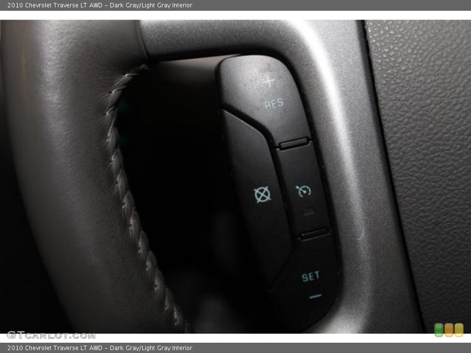 Dark Gray/Light Gray Interior Controls for the 2010 Chevrolet Traverse LT AWD #88519791